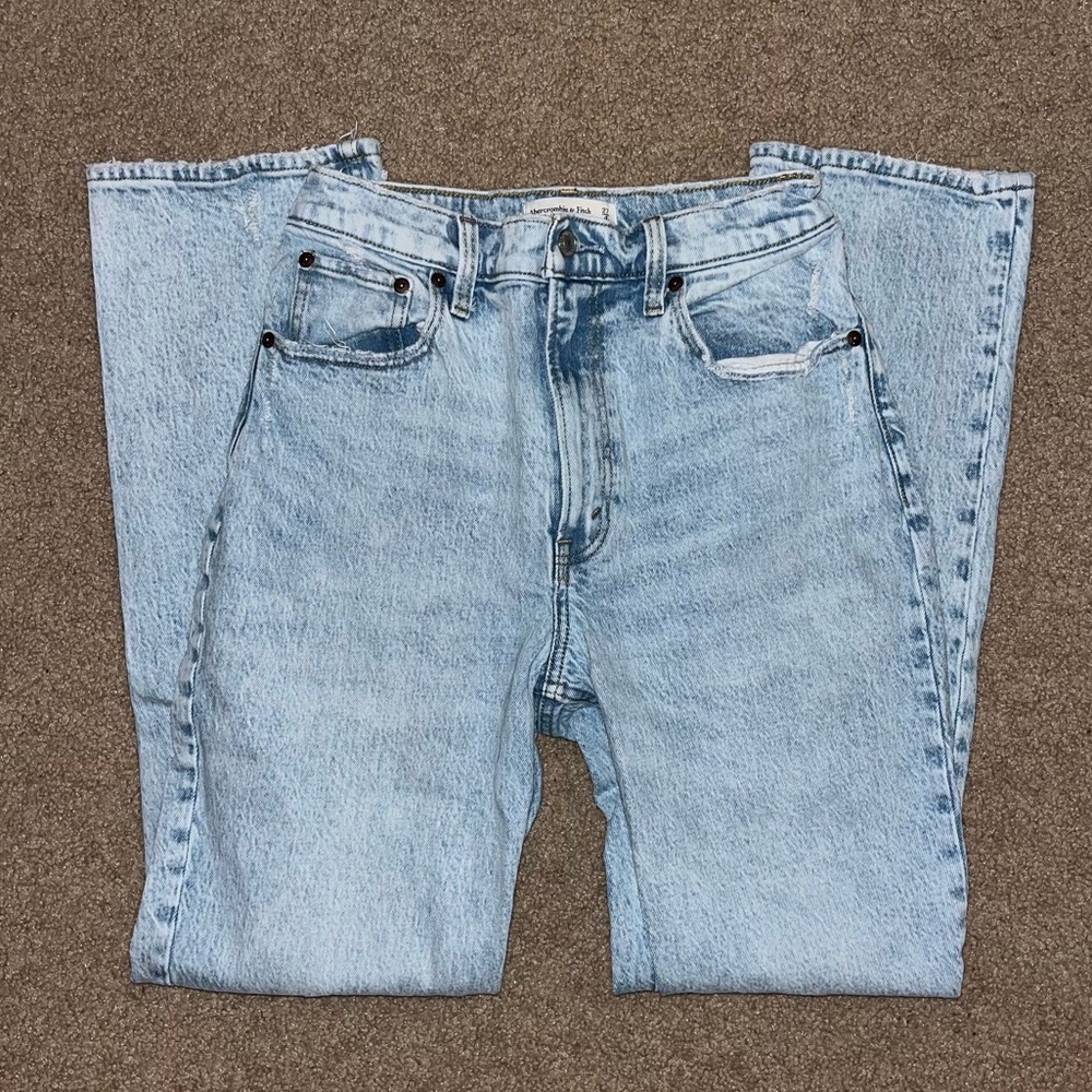 Abercrombie & Fitch The 90s Straight Ultra High Rise Curve Love - Picture 5 of 6